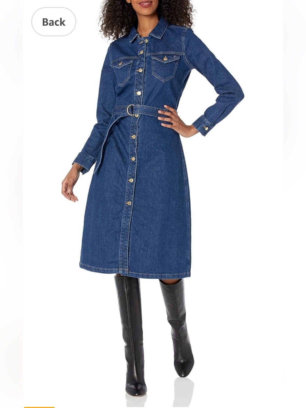 Tommy Hilfiger Adaptive Women's Adaptive Denim Dress, size 18, NEW WITH TAGS